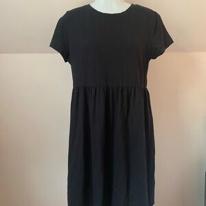 SO Black Casual Sundress Short Sleeve Crew Neck